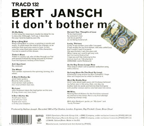 I Don't Bother Me - CD Audio di Bert Jansch - 2