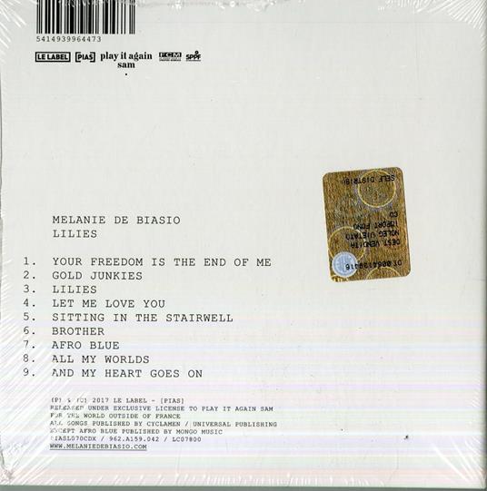 Lilies - CD Audio di Melanie De Biasio - 2