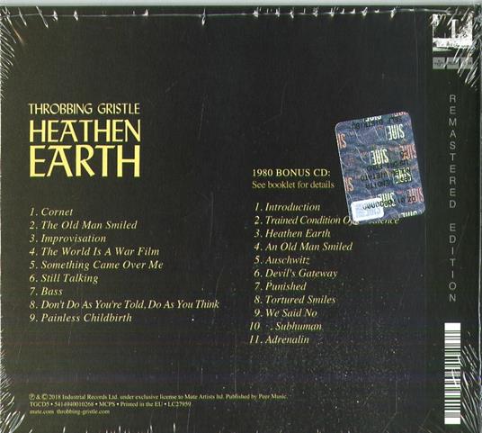 Heathen Earth - CD Audio di Throbbing Gristle - 2