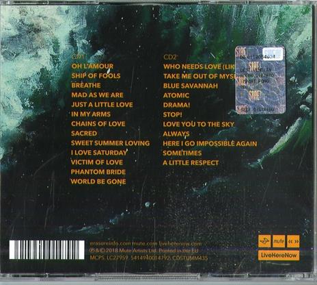 World Be Live - CD Audio di Erasure - 2