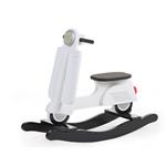 CHILDHOME Dondolo a Forma di Scooter Bianco e Nero