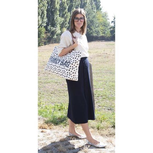 CHILDHOME Borsa Family Bag in Tela Leopardata - 5