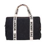 Mommy Bag Borsa Fasciatoio Con Materassino Tela Nero