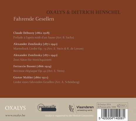Fahrende Gesellen - CD Audio di Claude Debussy,Gustav Mahler,Alexander Von Zemlinsky,Ferruccio Busoni - 2