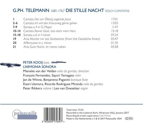 Die Stille Nacht - CD Audio di Georg Philipp Telemann - 2