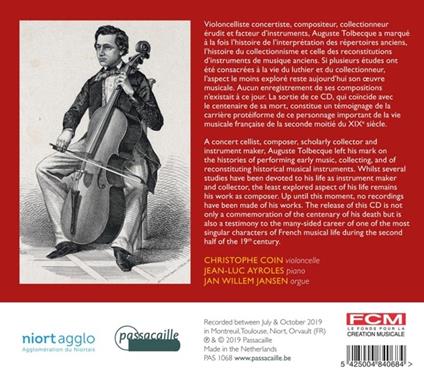 Hommage A Auguste Tolbeque - CD Audio di Auguste Tolbeque