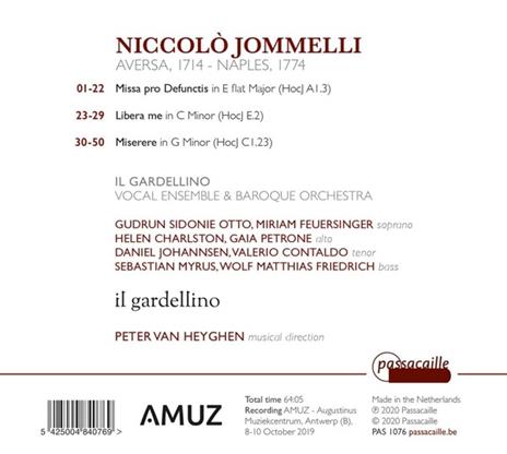 Requiem & Miserere - CD Audio di Niccolò Jommelli - 2