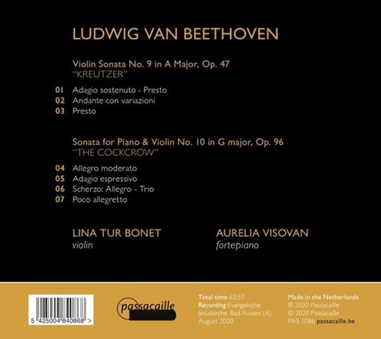 Beethoven. Sonata Lunatica - CD Audio di Lina Tur-Aurelie Visovan Bonet - 2