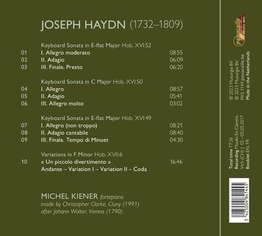 Late Piano Works - CD Audio di Franz Joseph Haydn,Michel Kiener - 2
