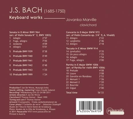 Keyboard Works - CD Audio di Johann Sebastian Bach - 2