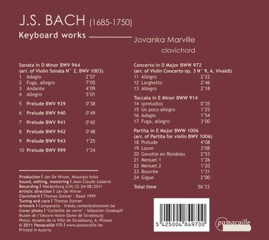 Keyboard Works - CD Audio di Johann Sebastian Bach - 2