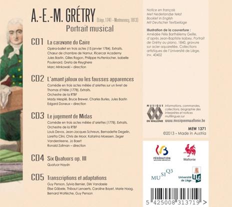 Ritratto musicale - CD Audio di André Modeste Grétry - 2