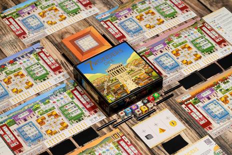 Asmodee - 7 Wonders Dice Gioco da tavolo roll & write - per 2-7 giocatori dai 10 anni - Versione italiana - 4