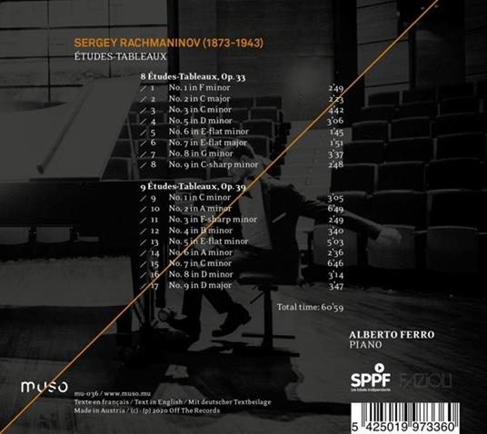 Etudes-Tableaux - CD Audio di Sergei Rachmaninov,Alberto Ferro - 2