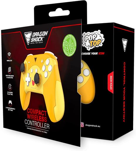 Dragonshock PopTop Compact Gamepad Nintendo Switch Wireless Bluetooth USB tipoC - 6