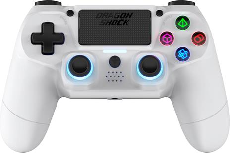 Dragonshock Mizar Bianco Bluetooth Gamepad Analogico/Digitale PlayStation 4 - 6