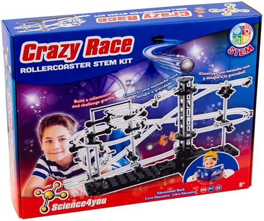 Science4you - Crazy Race, Giocattolo Educativo, Gara di Biglie, Gioco STEAM per Bambini 8 9 10+ Ani