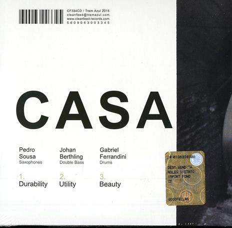 Casa Futuro - CD Audio di Gabriel Ferrandini,Pedro Sousa,Johan Berthling - 2