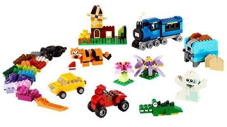 LEGO Classic 10696 Scatola Mattoncini Creativi Media, Contenitore per Costruire Fiori, Macchina, Treno e Aereo Giocattolo - 13