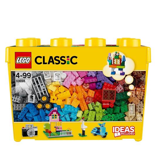 LEGO Classic 10698 Scatola Mattoncini Creativi Grande per Costruire Macchina Fotografica, Vespa e Ruspa Giocattolo - 6