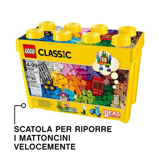 LEGO Classic 10698 Scatola Mattoncini Creativi Grande per Costruire Macchina Fotografica, Vespa e Ruspa Giocattolo - 7