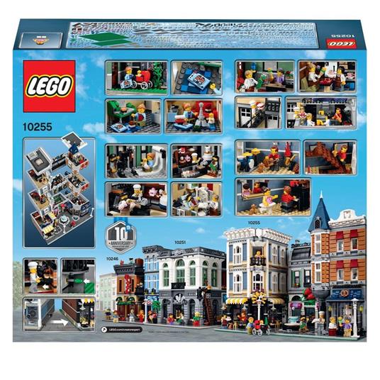 LEGO Creator 10255 Piazza dell’Assemblea, Modellino da Costruire di Edificio Modulare a 3 Piani, Set da Collezione per Adulti - 10