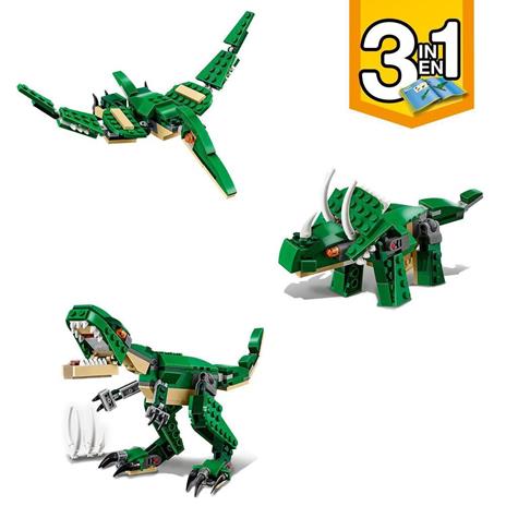LEGO Creator 31058 Dinosauro, Giocattolo 3 in 1, Set con T-rex, Triceratopo e Pterodattilo, Giochi per Bambini dai 7 Anni - 7