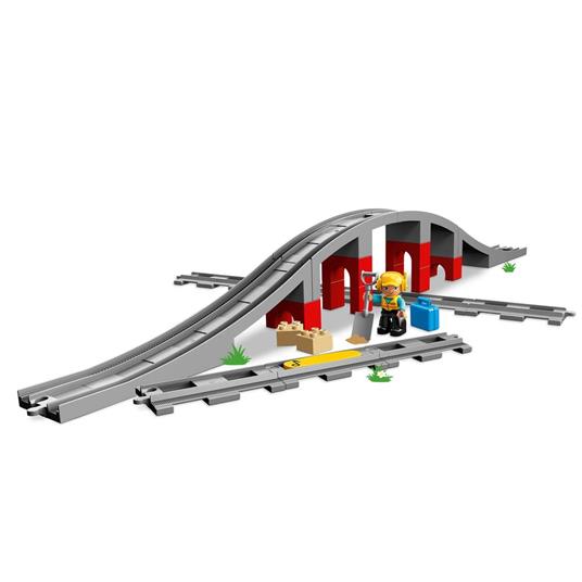 LEGO DUPLO 10872 Ponte e Binari Ferroviari Giochi per Bambini in Età Prescolare con Mattoncino Sonoro Giocattoli Educativi - 3