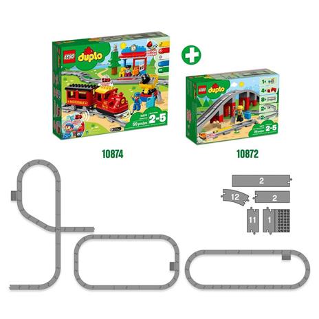 LEGO DUPLO 10872 Ponte e Binari Ferroviari Giochi per Bambini in Età Prescolare con Mattoncino Sonoro Giocattoli Educativi - 7