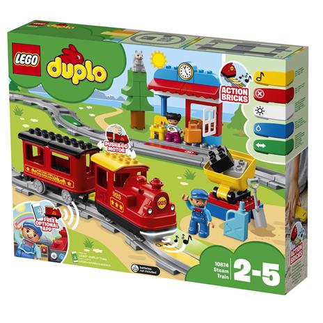 LEGO DUPLO 10874 Treno a Vapore, Set Push & Go, Luci e Suoni, Giocattolo con Mattoncini, Giochi per Bambini dai 2 ai 5 Anni - 12