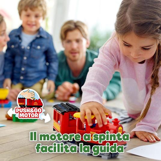 LEGO DUPLO 10874 Treno a Vapore, Set Push & Go, Luci e Suoni, Giocattolo con Mattoncini, Giochi per Bambini dai 2 ai 5 Anni - 5
