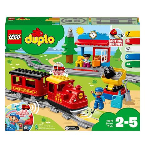 LEGO DUPLO 10874 Treno a Vapore, Set Push & Go, Luci e Suoni, Giocattolo con Mattoncini, Giochi per Bambini dai 2 ai 5 Anni - 4