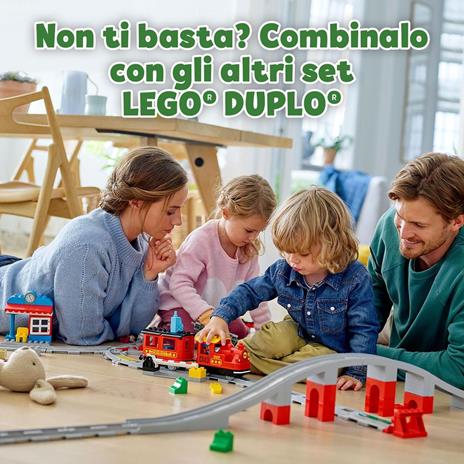 LEGO DUPLO 10874 Treno a Vapore, Set Push & Go, Luci e Suoni, Giocattolo con Mattoncini, Giochi per Bambini dai 2 ai 5 Anni - 7