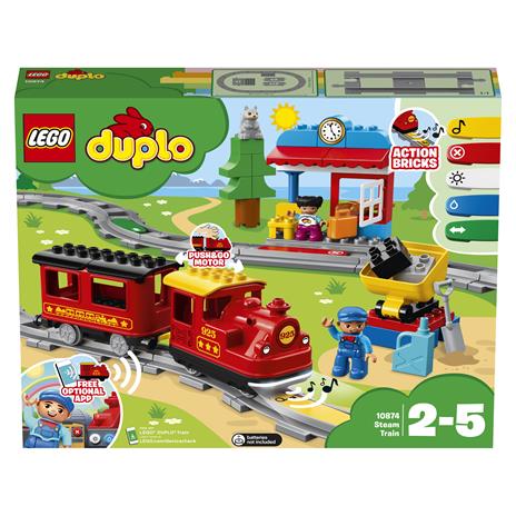 LEGO DUPLO 10874 Treno a Vapore, Set Push & Go, Luci e Suoni, Giocattolo con Mattoncini, Giochi per Bambini dai 2 ai 5 Anni - 11