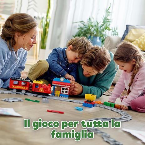 LEGO DUPLO 10874 Treno a Vapore, Set Push & Go, Luci e Suoni, Giocattolo con Mattoncini, Giochi per Bambini dai 2 ai 5 Anni - 5