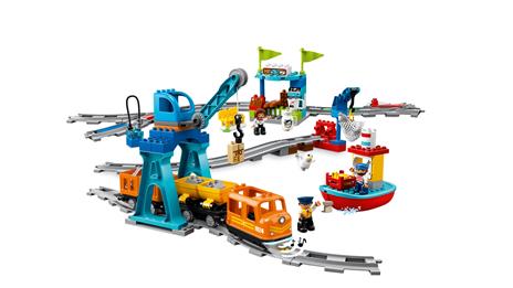LEGO DUPLO 10875 Il Grande Treno Merci, Set Push & Go, Luci e Suoni, Gru Giocattolo, Giochi per Bambini dai 2 ai 5 Anni - 12