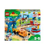 LEGO DUPLO 10875 Il Grande Treno Merci, Set Push & Go, Luci e Suoni, Gru Giocattolo, Giochi per Bambini dai 2 ai 5 Anni