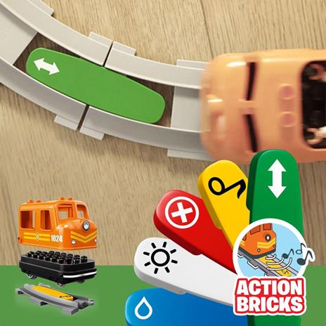 LEGO DUPLO 10875 Il Grande Treno Merci, Set Push & Go, Luci e Suoni, Gru Giocattolo, Giochi per Bambini dai 2 ai 5 Anni - 5