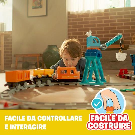 LEGO DUPLO 10875 Il Grande Treno Merci, Set Push & Go, Luci e Suoni, Gru Giocattolo, Giochi per Bambini dai 2 ai 5 Anni - 6