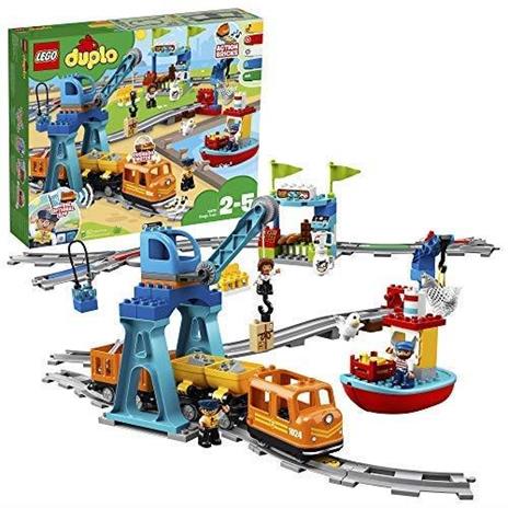 LEGO DUPLO 10875 Il Grande Treno Merci, Set Push & Go, Luci e Suoni, Gru Giocattolo, Giochi per Bambini dai 2 ai 5 Anni - 2