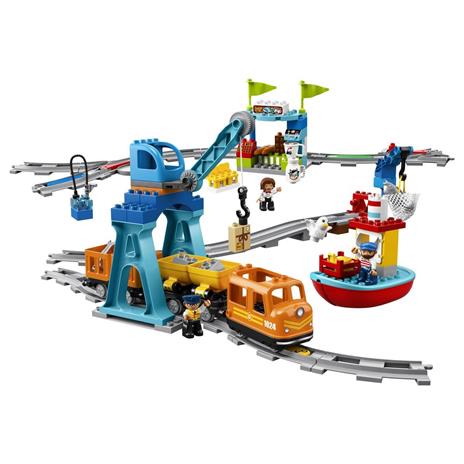 LEGO DUPLO 10875 Il Grande Treno Merci, Set Push & Go, Luci e Suoni, Gru Giocattolo, Giochi per Bambini dai 2 ai 5 Anni - 9