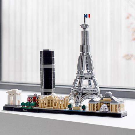 LEGO Architecture 21044 Parigi, con Torre Eiffel e Museo del Louvre, Modellismo Monumenti, Set da Collezione Skyline - 2