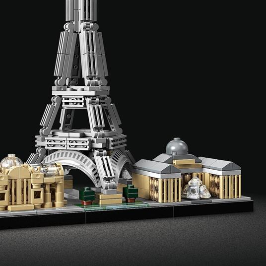LEGO Architecture 21044 Parigi, con Torre Eiffel e Museo del Louvre, Modellismo Monumenti, Set da Collezione Skyline - 5