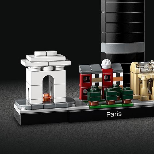 LEGO Architecture 21044 Parigi, con Torre Eiffel e Museo del Louvre, Modellismo Monumenti, Set da Collezione Skyline - 6