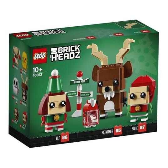 LEGO BrickHeadz (40353). Renna, elfo ed elfa
