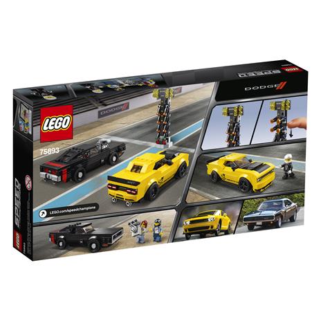 LEGO Speed Champions (75893). 2018 Dodge Challenger SRT Demon e 1970 Dodge Charger R/T - 2