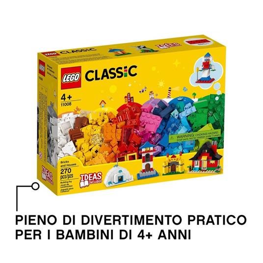 LEGO Classic 11008 Mattoncini e Case, Giochi Creativi per Bambino e Bambina  dai 4 Anni in su, 6 Facili Modelli