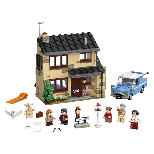 LEGO Harry Potter 75968 Privet Drive, 4, Casa Dursley con Minifigure Dobby, la Civetta Edvige e Macchina Giocattolo - 11
