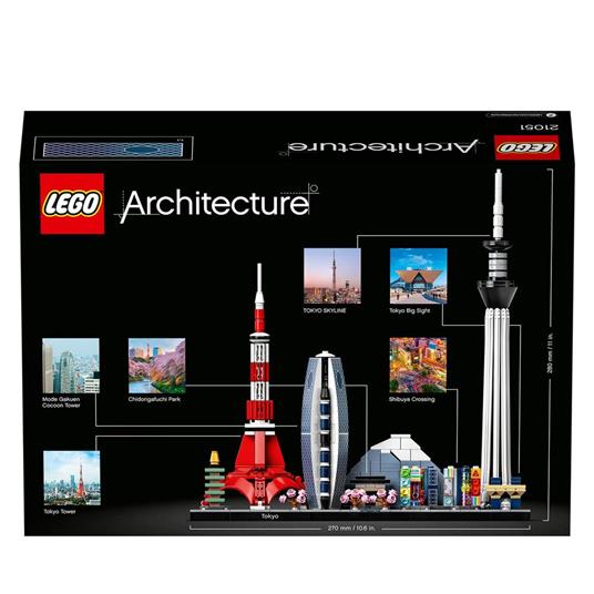 LEGO Architecture 21051 Tokyo, Collezione Skyline, Set di Edifici da Collezione per Adulti - 14