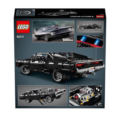 LEGO Technic 42111 Dom's Dodge Charger Macchina Giocattolo dal Film Fast and Furious Modellino Auto da Corsa Idee Regalo - 10